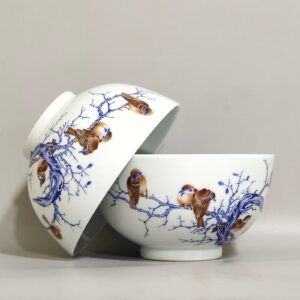 Qing Dynasty Yongzheng A mahjong poetry bowl