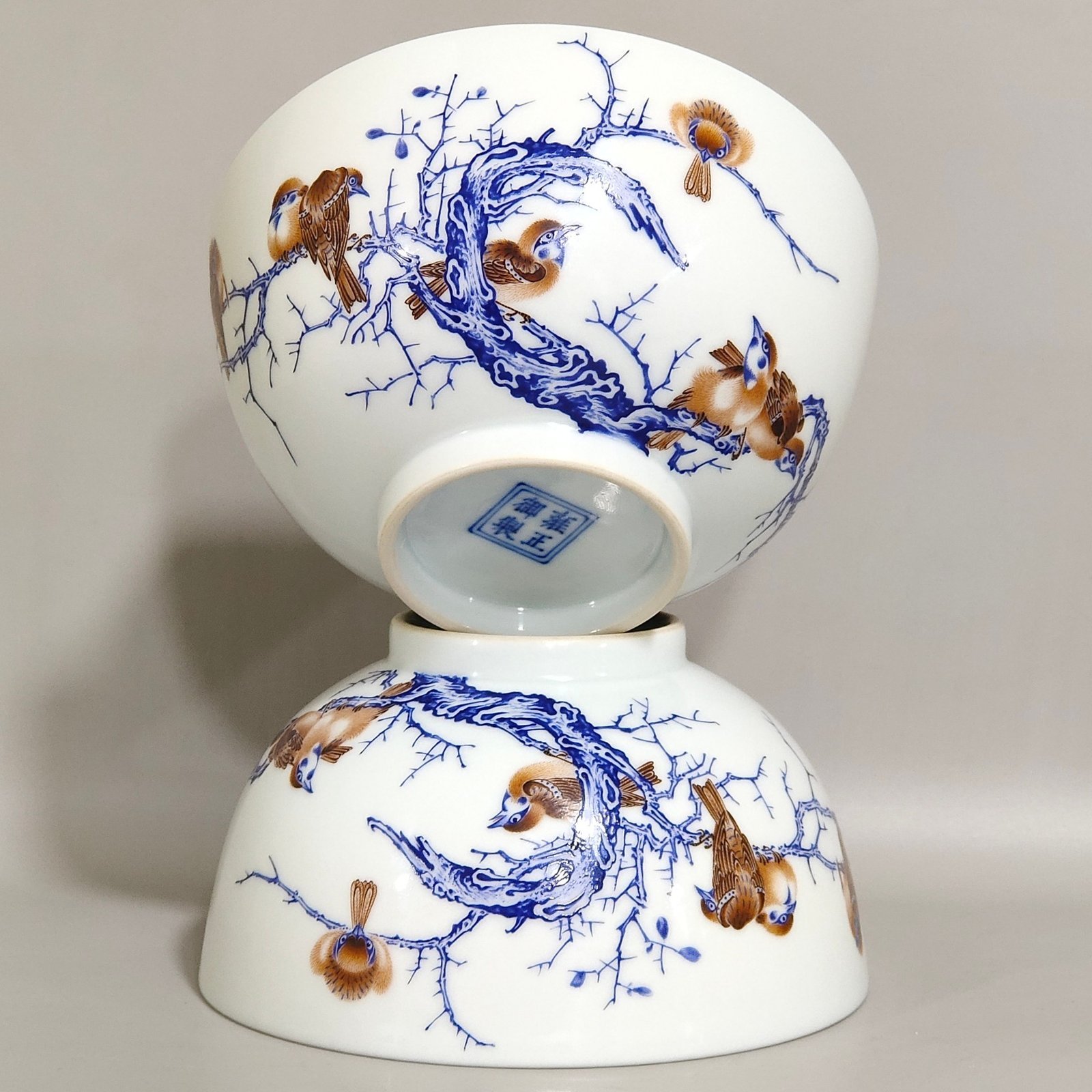 Qing Dynasty Yongzheng A mahjong poetry bowl