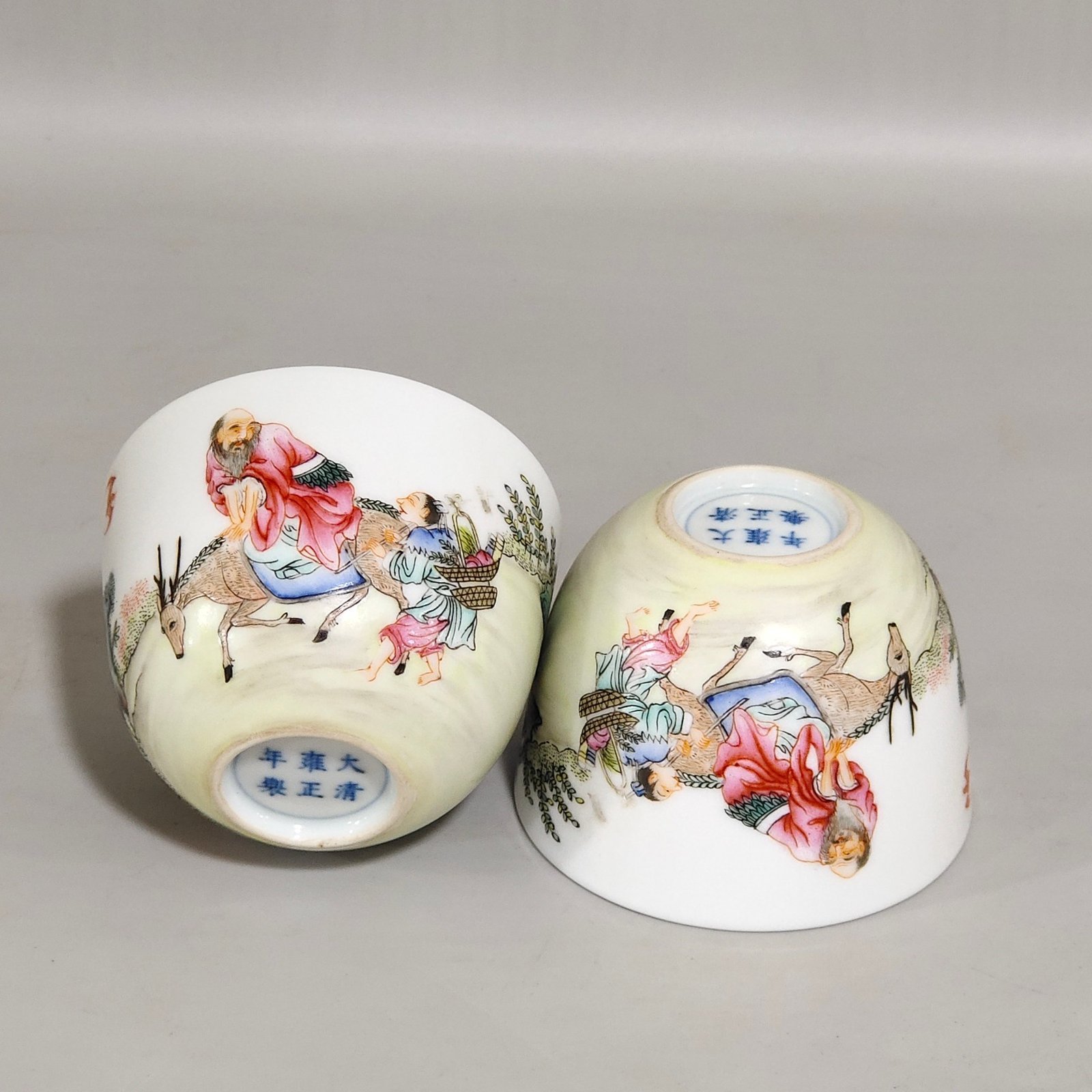 Qing Dynasty Yongzheng Royal Deer Immortal Cup