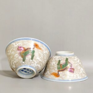 Qing Dynasty Yongzheng Qilin cup with golden sea pattern