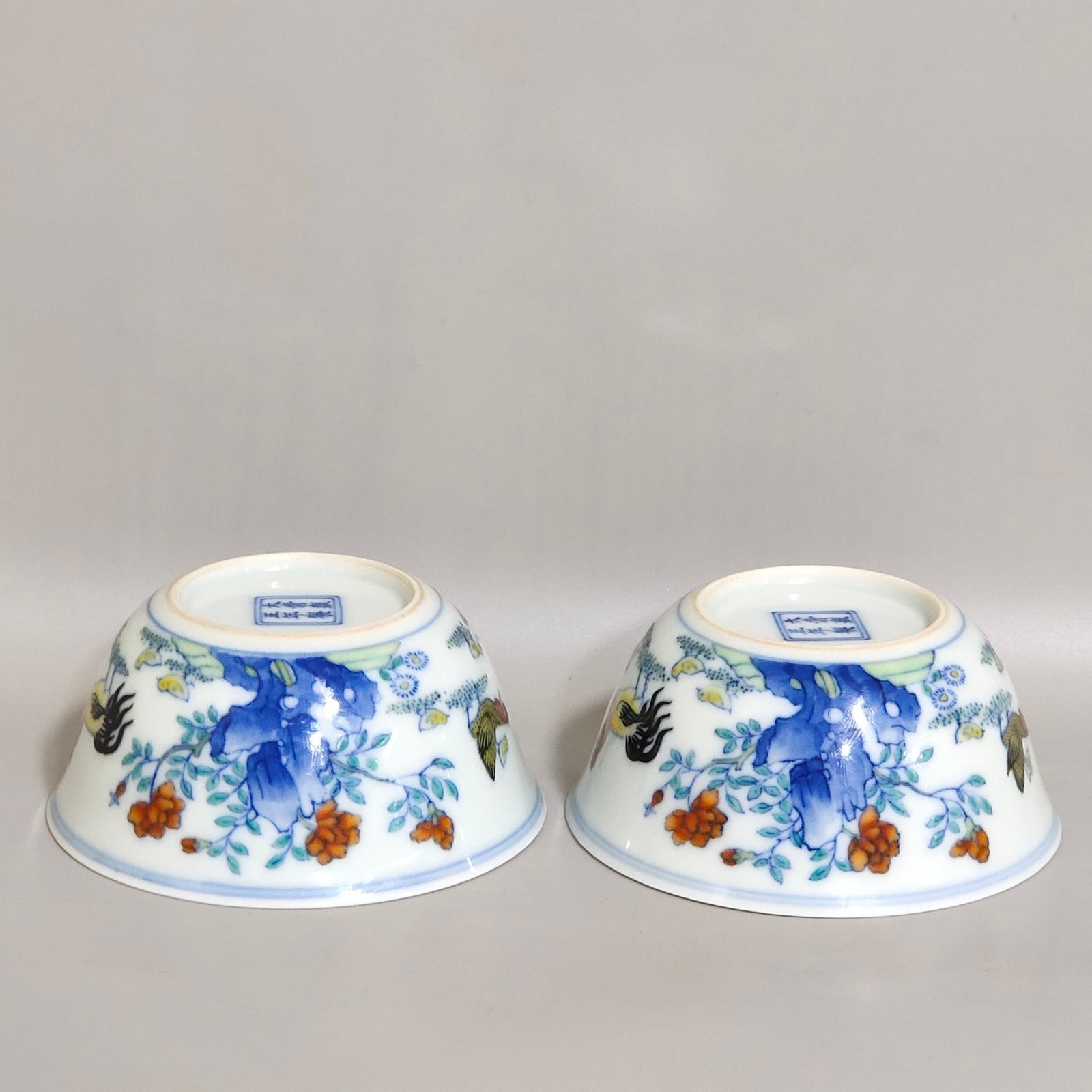 Qing Dynasty Yongzheng doucai chicken cup