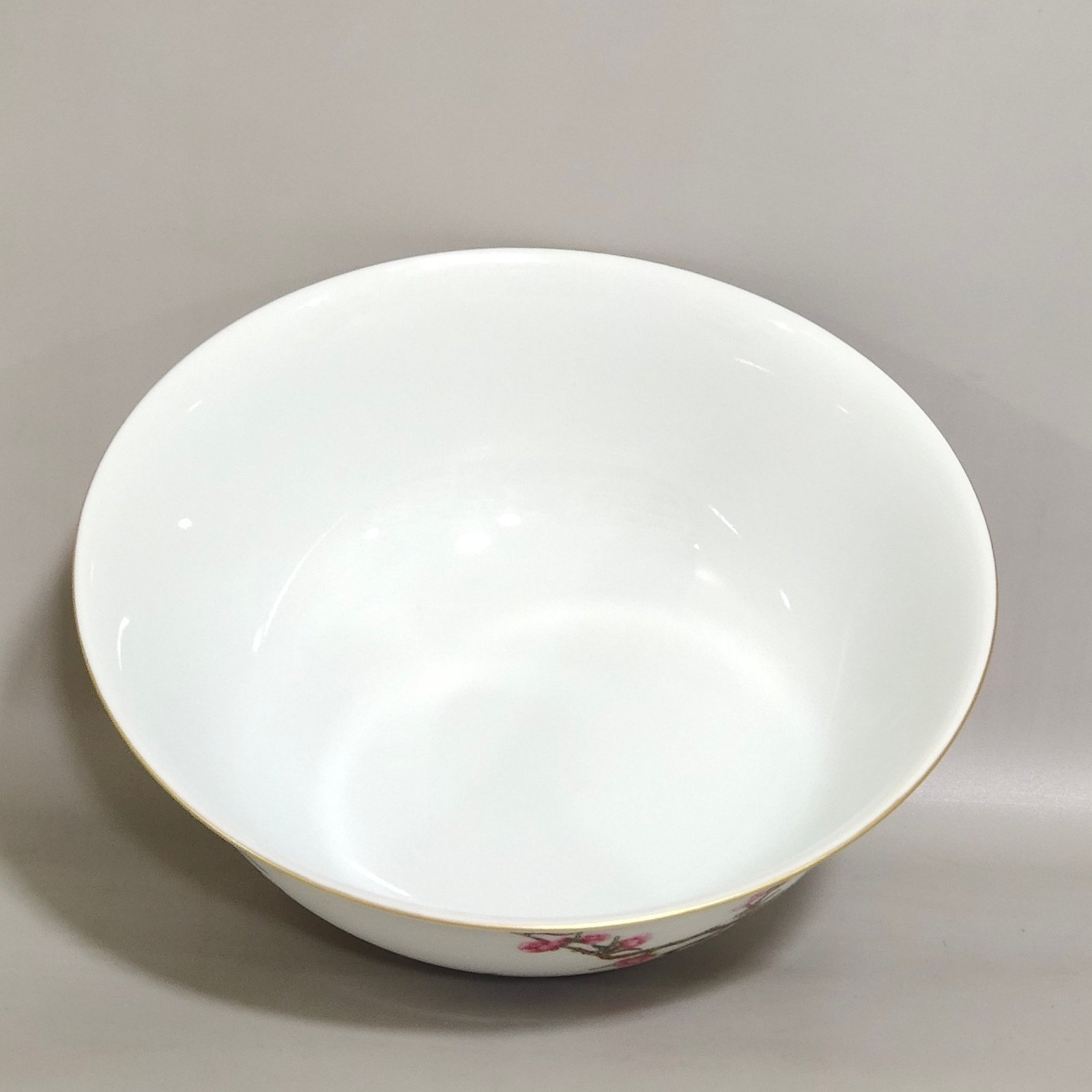 Qing Dynasty Yongzheng peach blossom poetry bowl