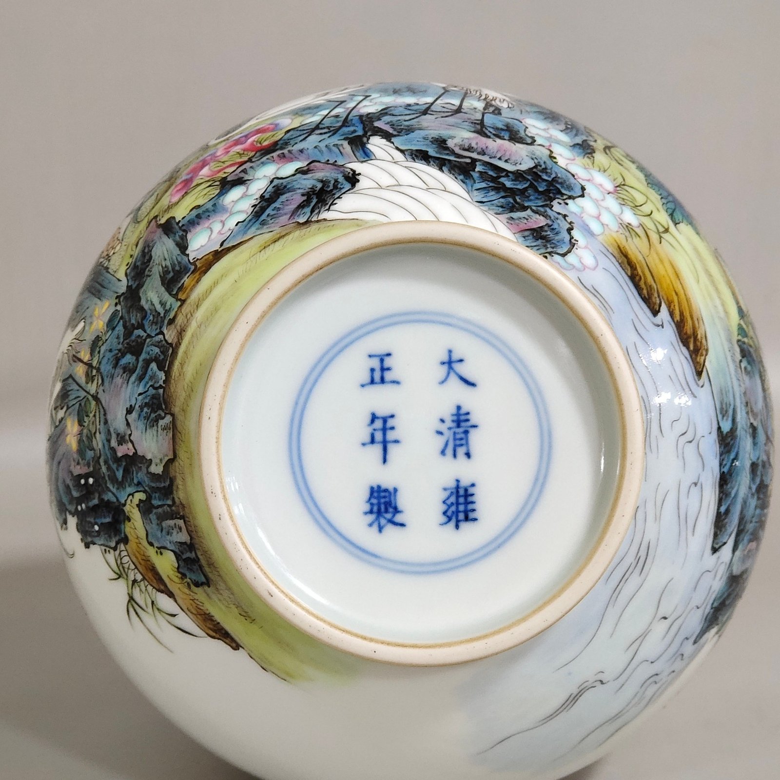 Qing Dynasty Yongzheng egret poem vase