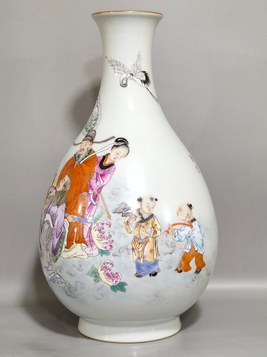 Qing Dynasty Yongzheng three-star blessing wealth and longevity jade pot