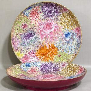 Qing Dynasty Yongzheng rouge red gold chrysanthemum plate
