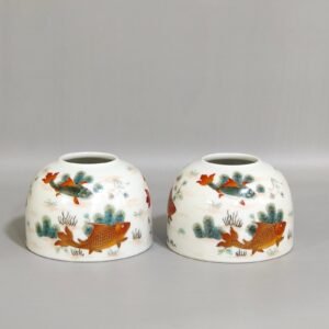 Qing Dynasty Yongzheng fish and algae pattern water bowl