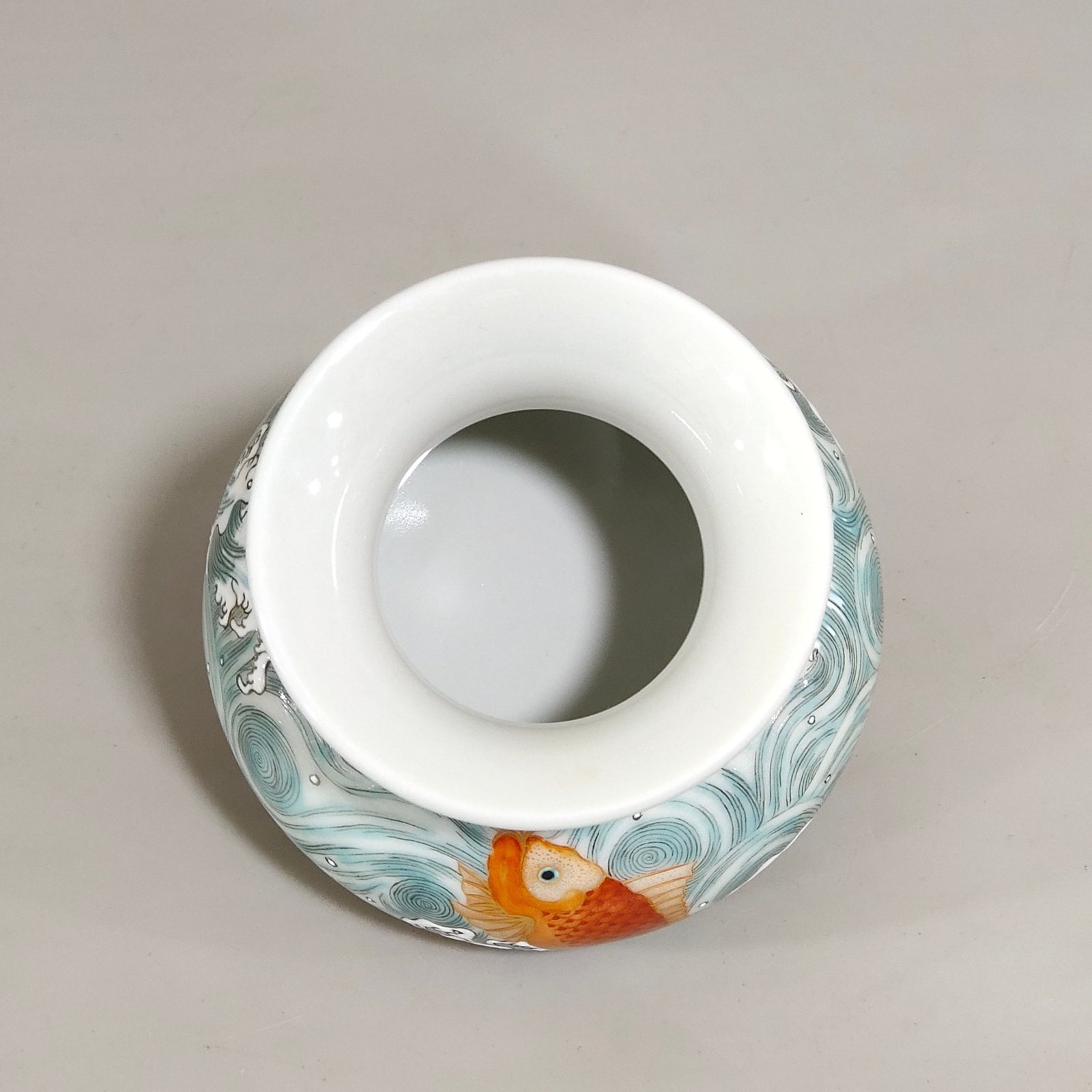 Qing Dynasty Yongzheng Carp Jumping Dragon Gate Water Bowl