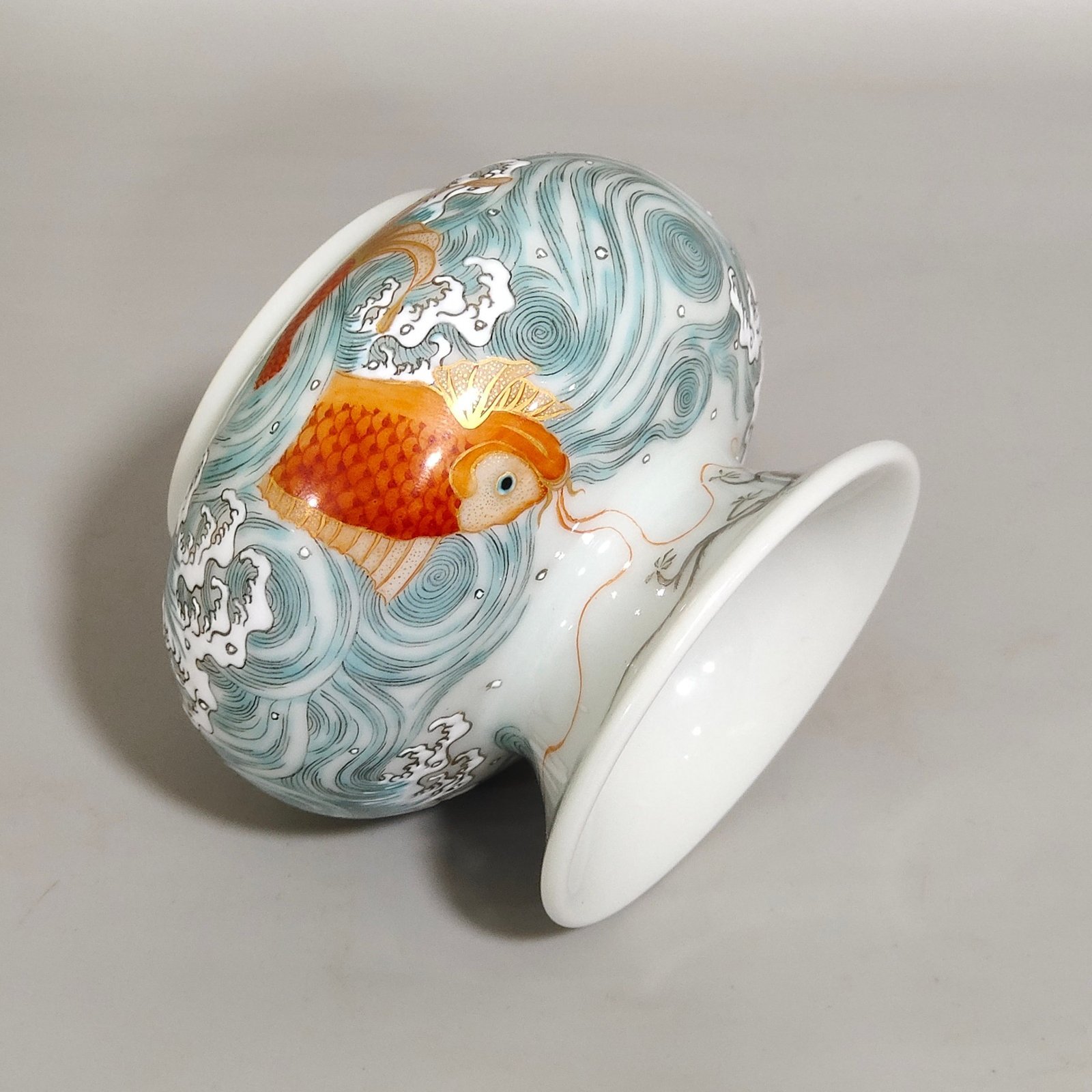 Qing Dynasty Yongzheng Carp Jumping Dragon Gate Water Bowl
