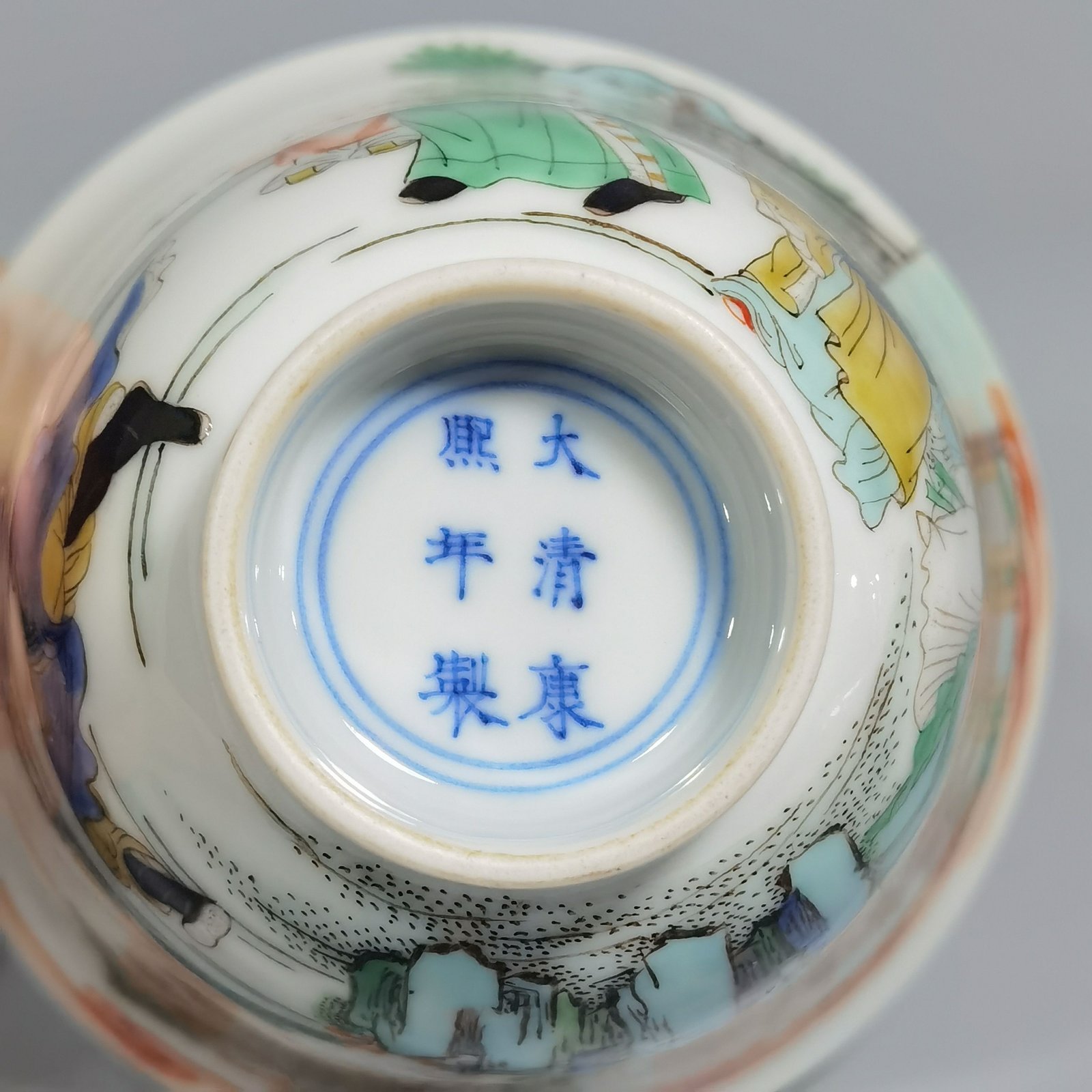 Qing Dynasty Kangxi colorful illustrations of characters and stories