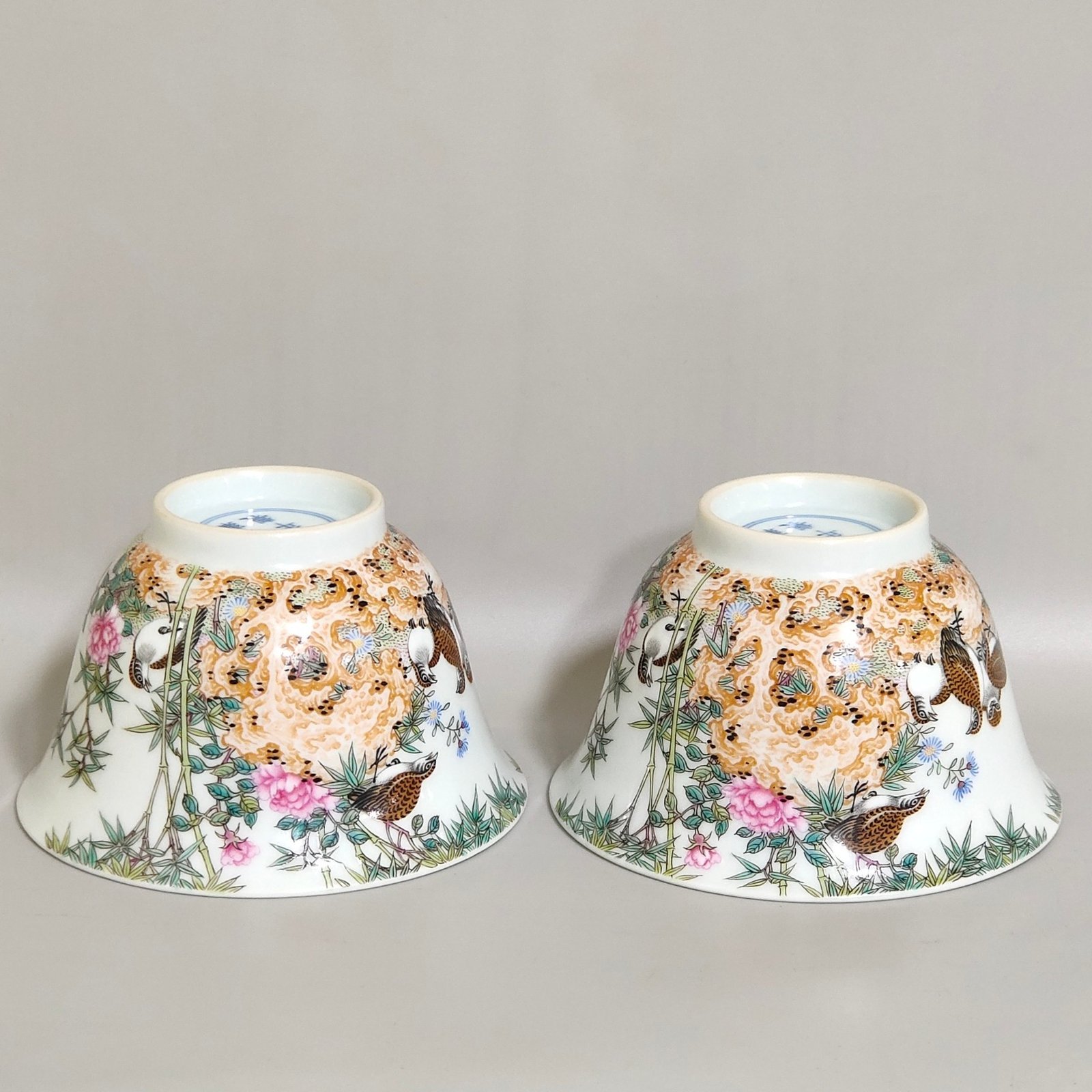 Qing Dynasty Yongzheng Stone Sparrow Poetry Cup