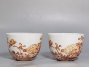 Qing Dynasty Yongzheng enamel ink color living and working cup