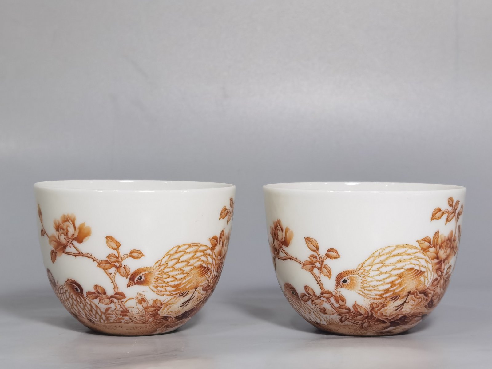 Qing Dynasty Yongzheng enamel ink color living and working cup