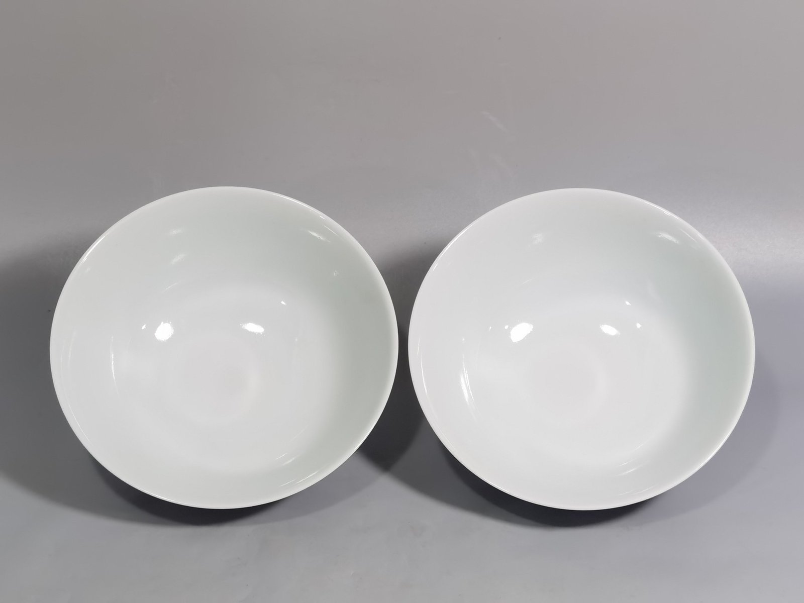 Qing Dynasty Yongzheng A pair of enamel and ink landscape and figure bowls