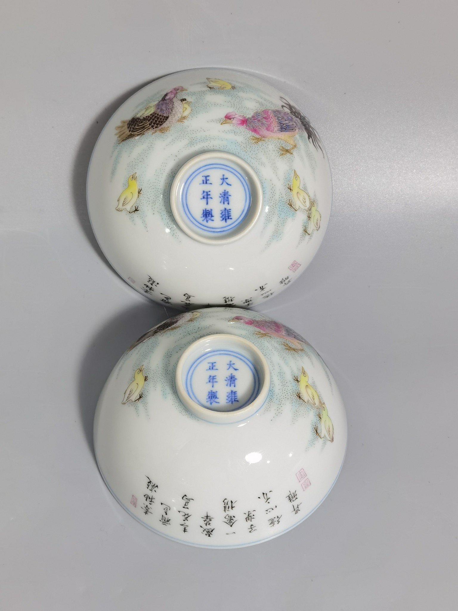 Qing Dynasty Yongzheng pastel-painted cup