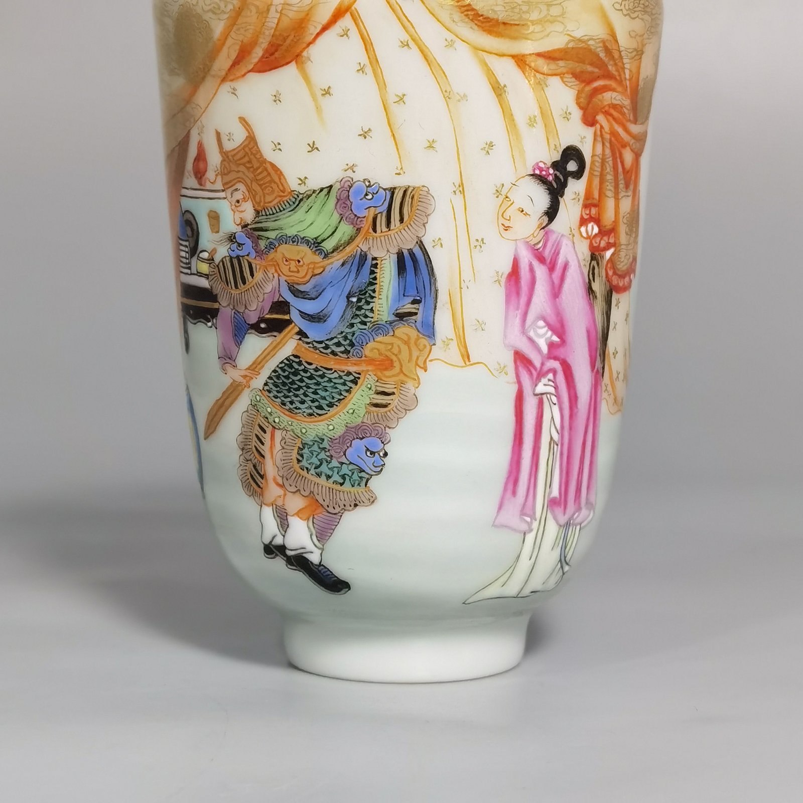 Qing Dynasty Yongzheng Pastel painting of Farewell My Concubine