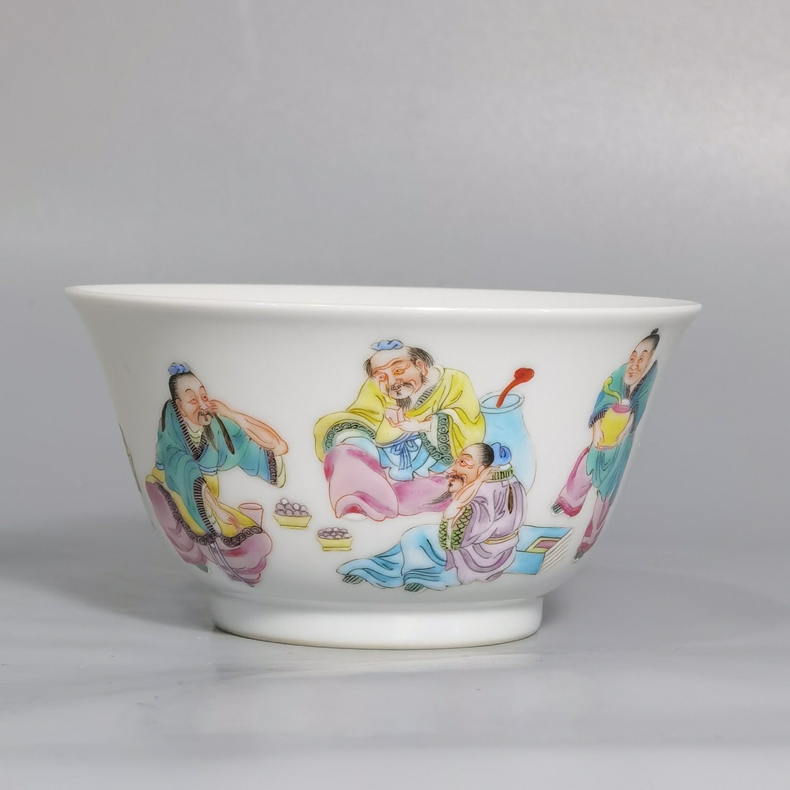 Qing Dynasty Yongzheng pair of pastel Gao Shiya collection cups