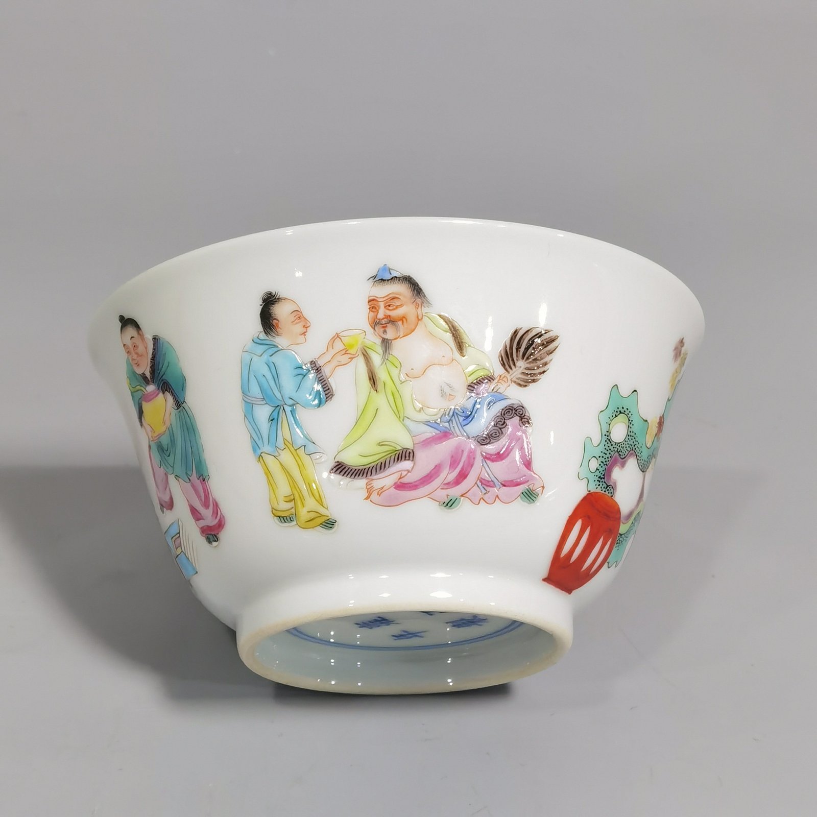 Qing Dynasty Yongzheng pair of pastel Gao Shiya collection cups