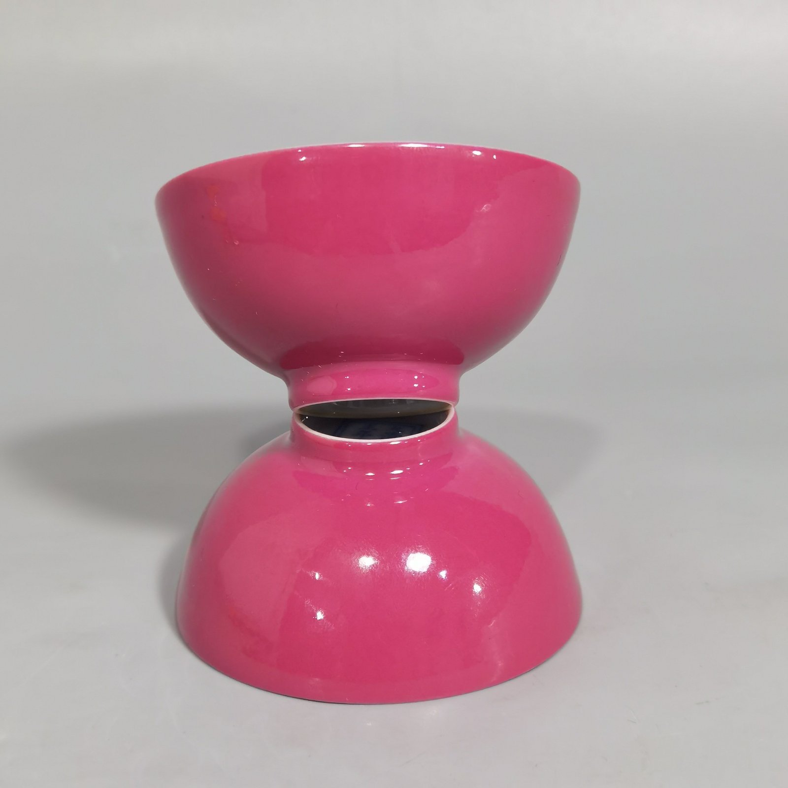 Qing Dynasty Yongzheng pair of carmine red glaze cups