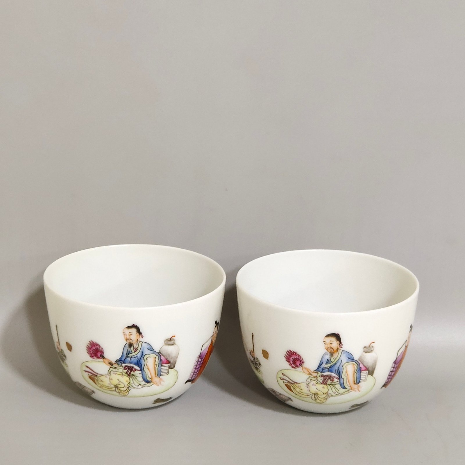 Qing Dynasty Yongzheng figure Gao Shitu cup