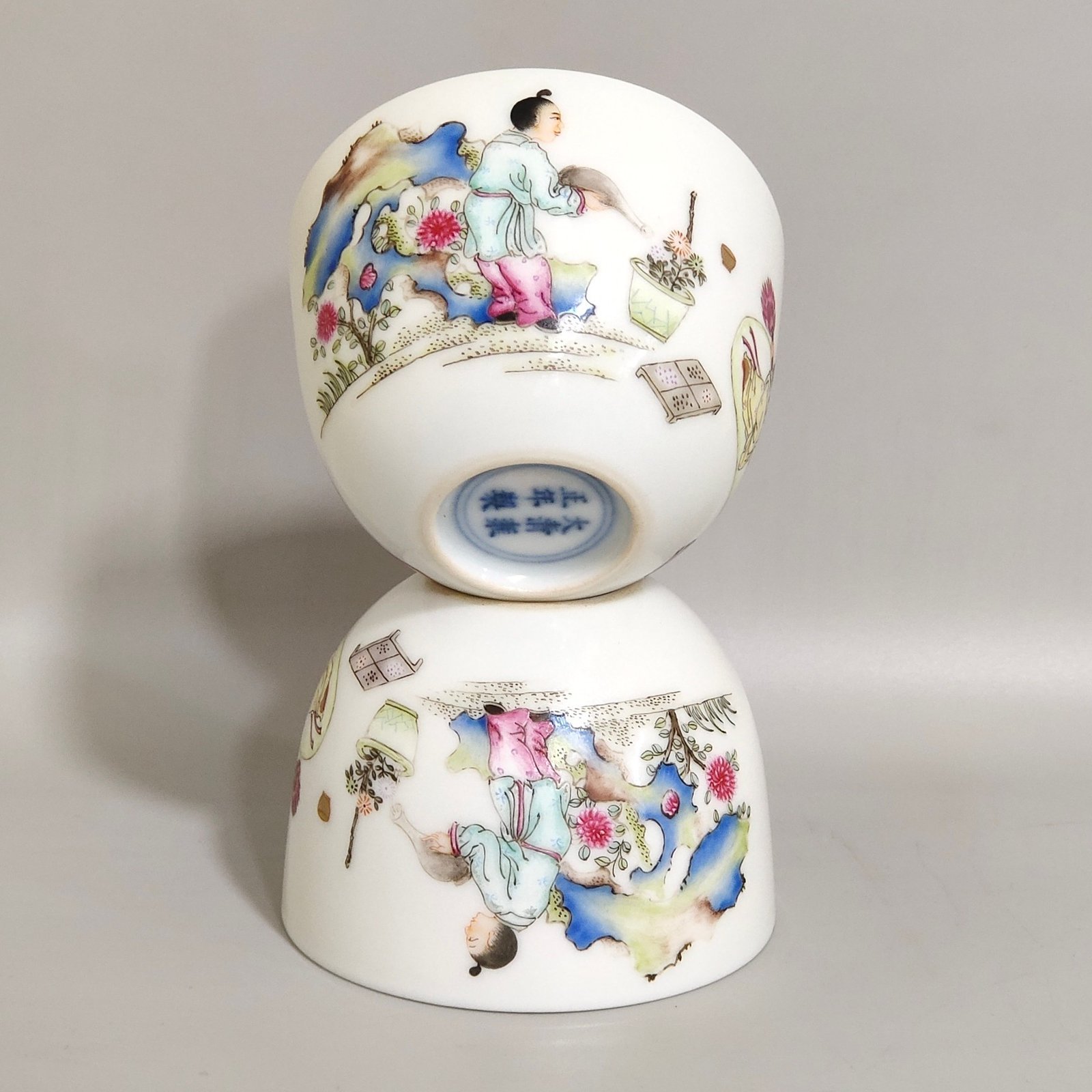Qing Dynasty Yongzheng figure Gao Shitu cup