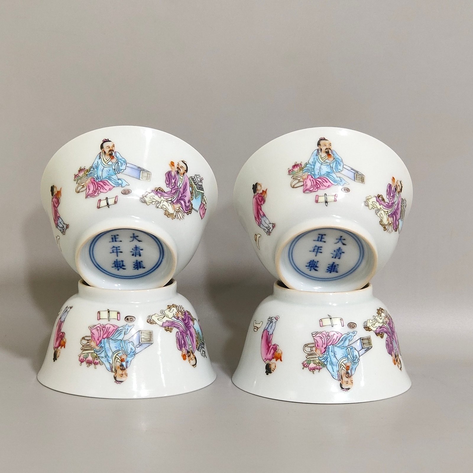 Qing Dynasty Yongzheng figure Gao Shi’s picture inscribed poem cup