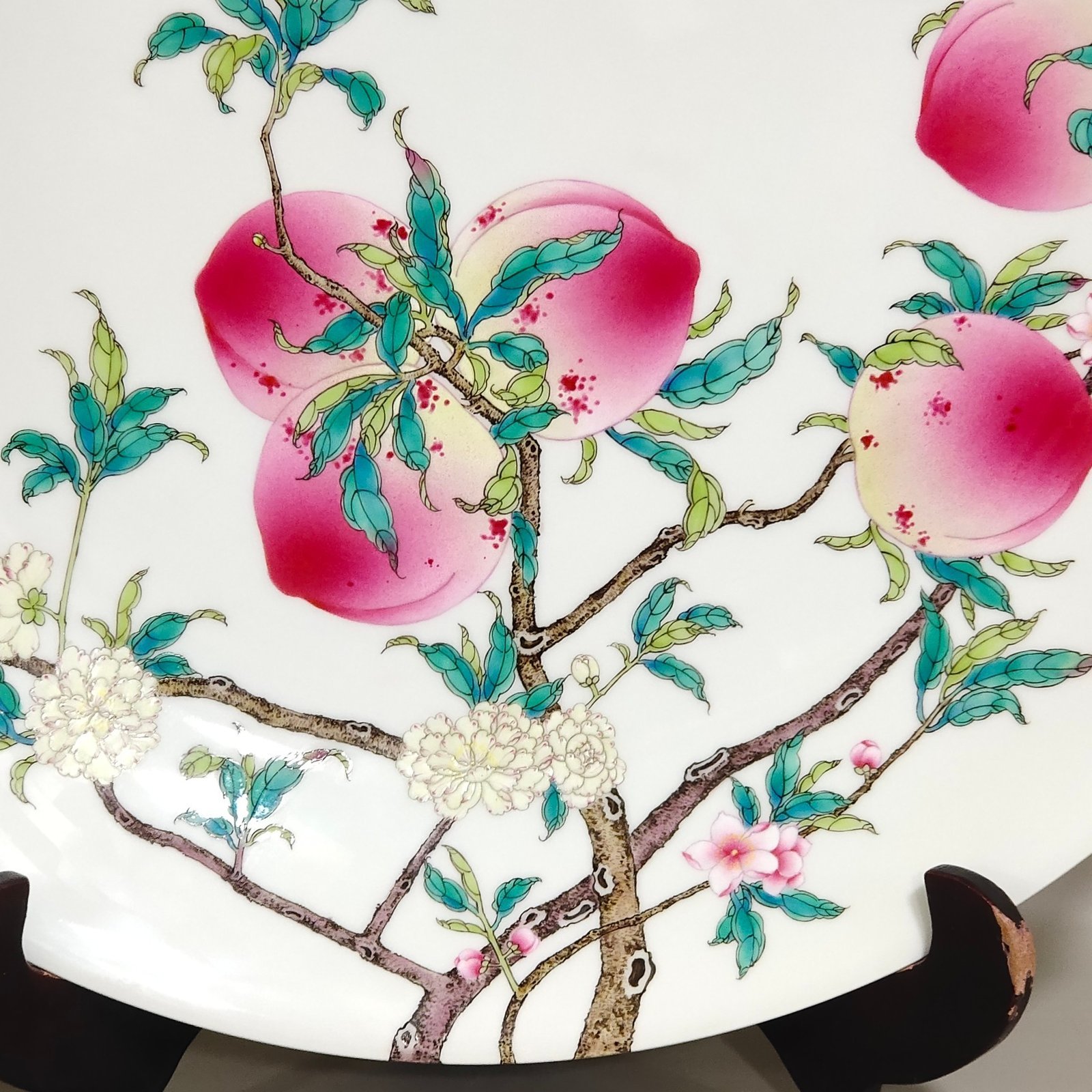 Qing Dynasty Yongzheng large famille rose painting with branches