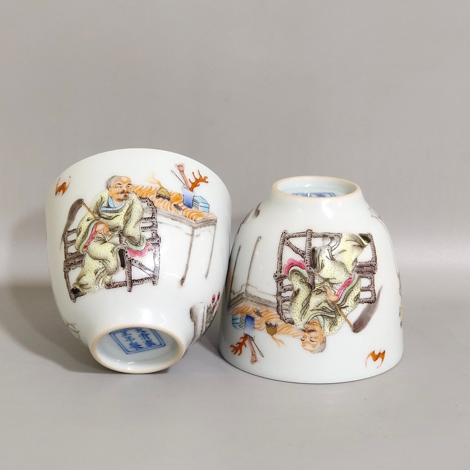 Qing Dynasty Yongzheng famille rose Coats cup for accompanying children