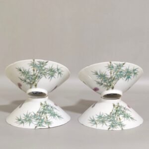 Qing Dynasty Yongzheng bamboo phoenix and sunflower mouth hat cup