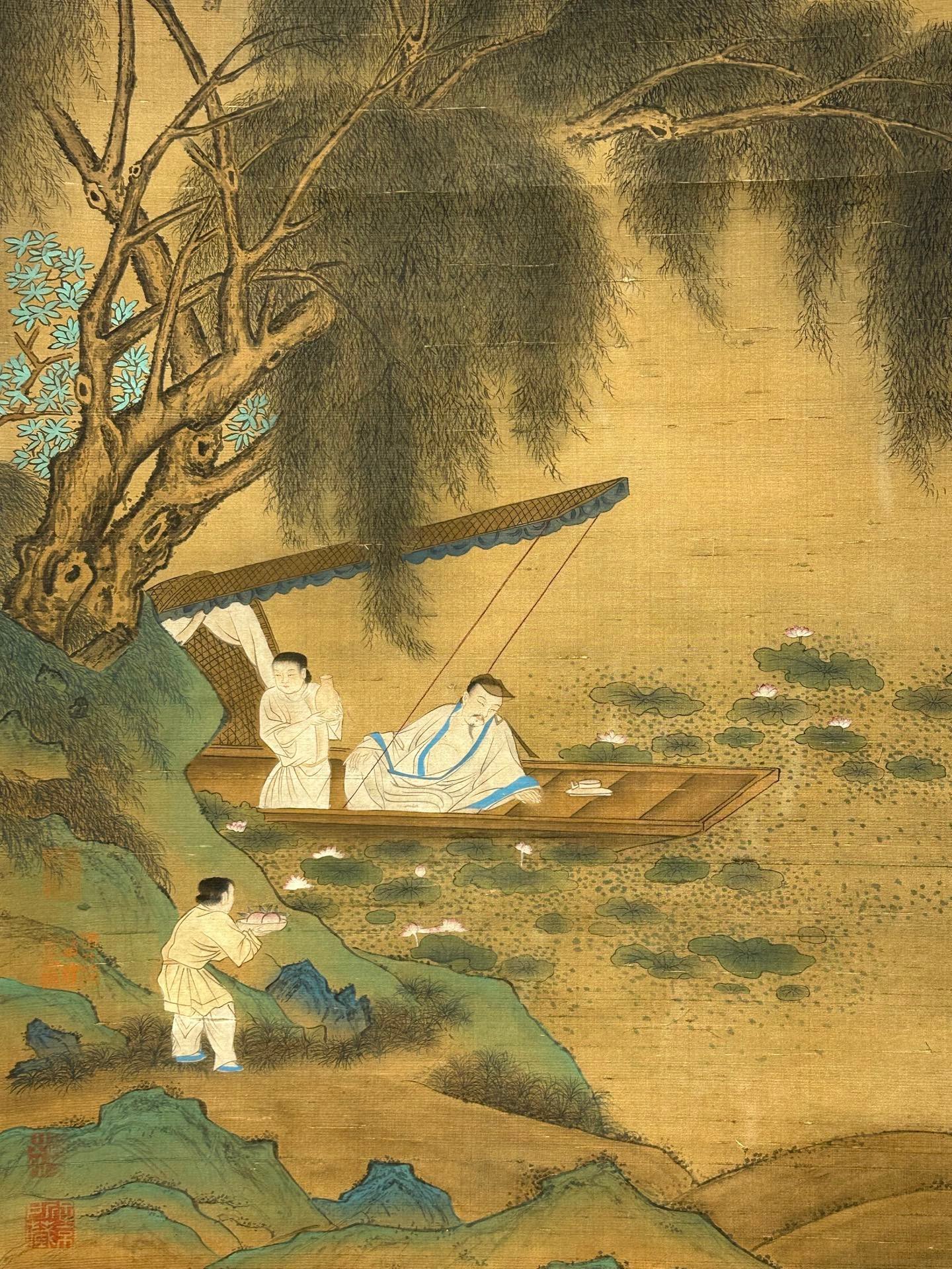 Chinese scroll painting Emperor Huizong of Song