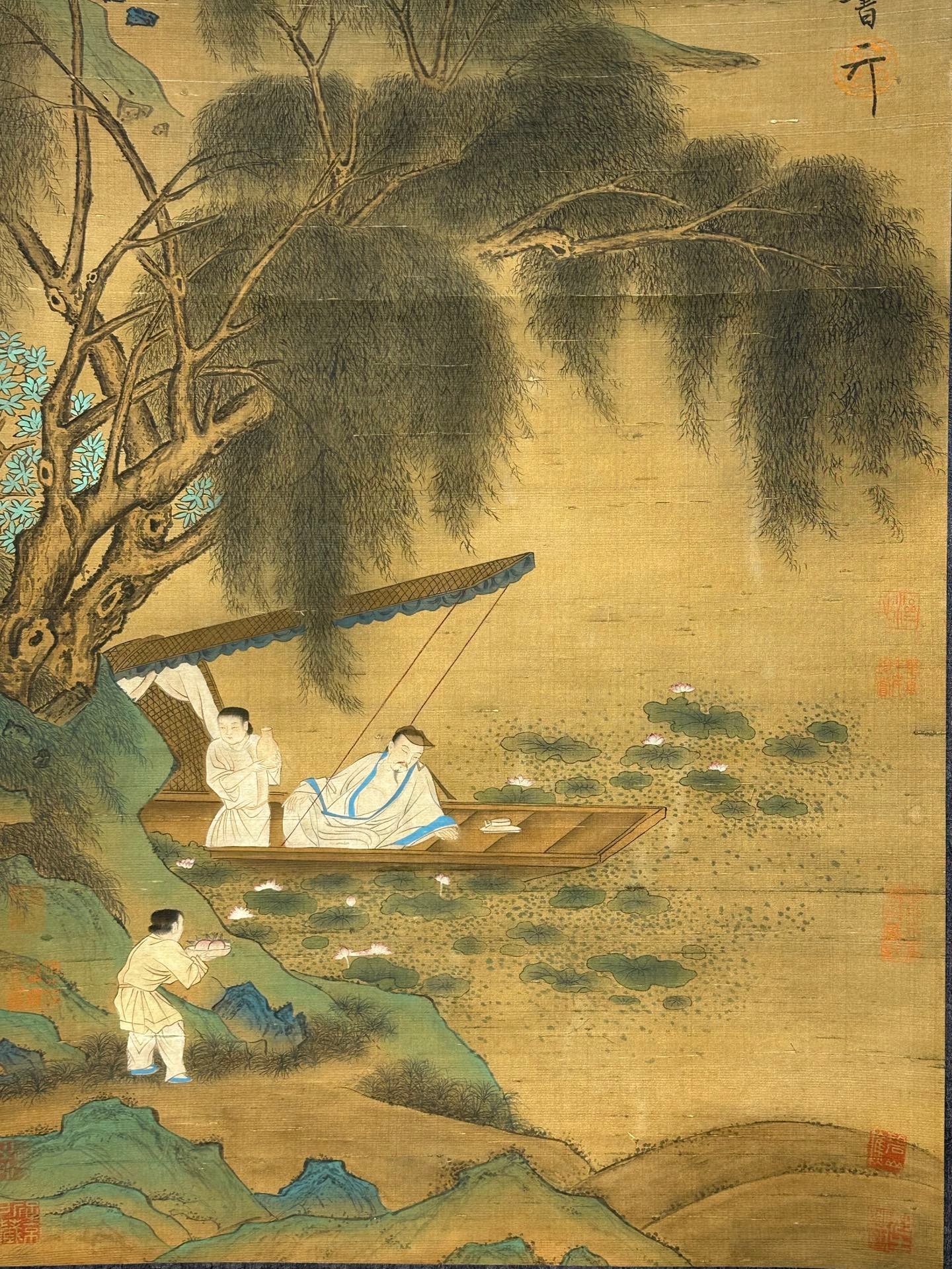 Chinese scroll painting Emperor Huizong of Song