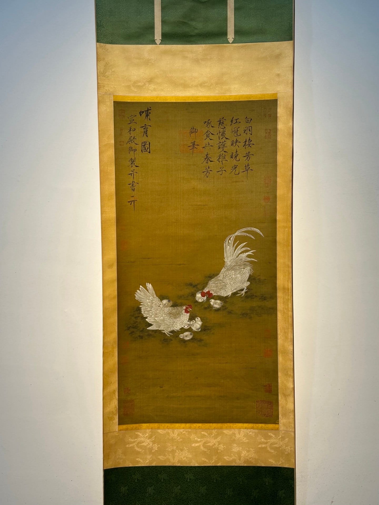 Chinese scroll painting Emperor Huizong of Song