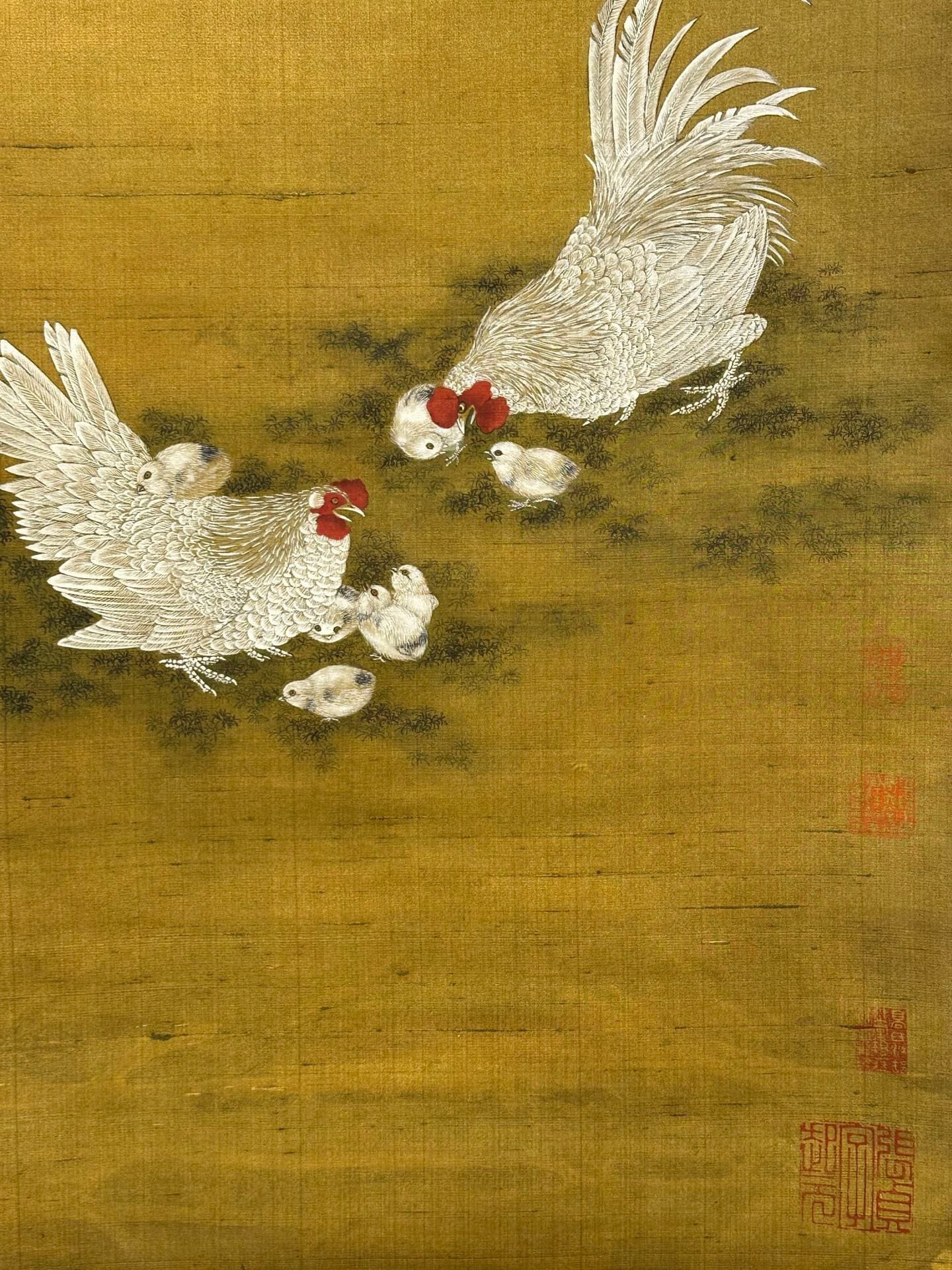 Chinese scroll painting Emperor Huizong of Song