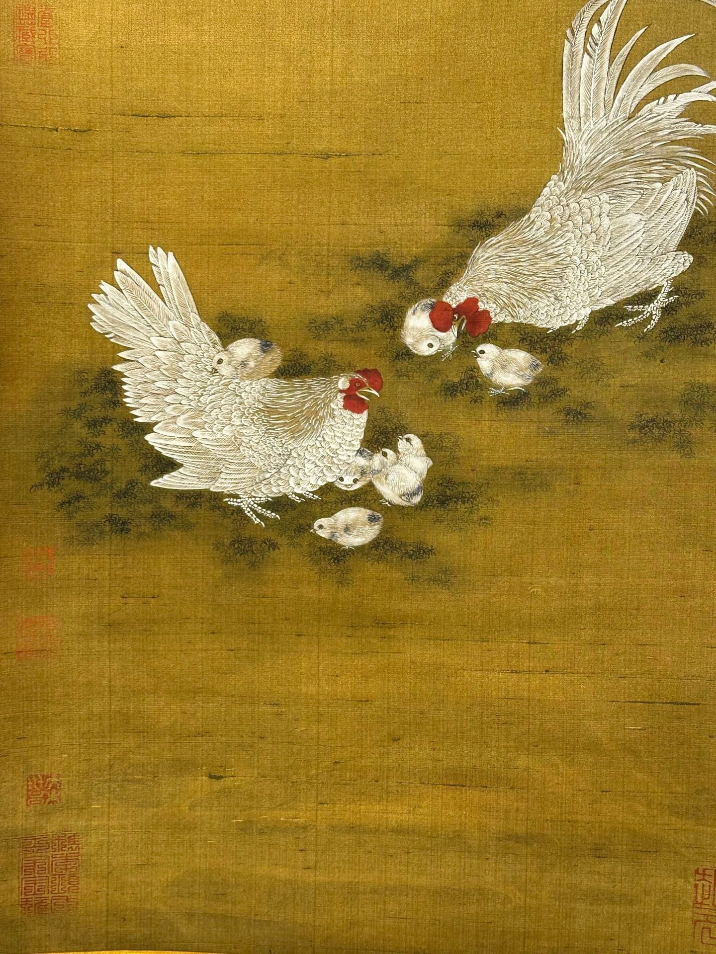 Chinese scroll painting Emperor Huizong of Song