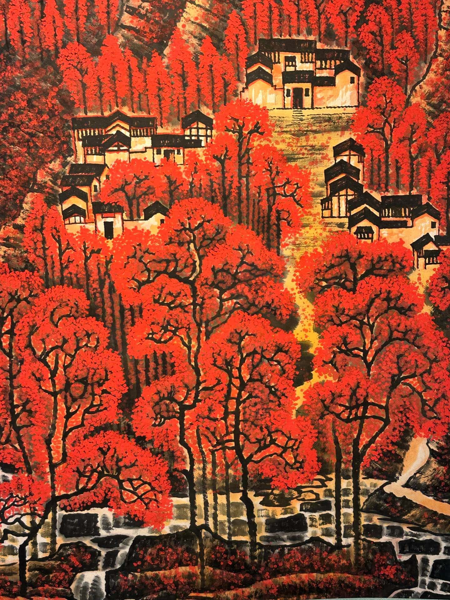 Chinese scroll painting Li Keran