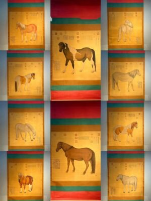 Chinese scroll painting Lang Shining