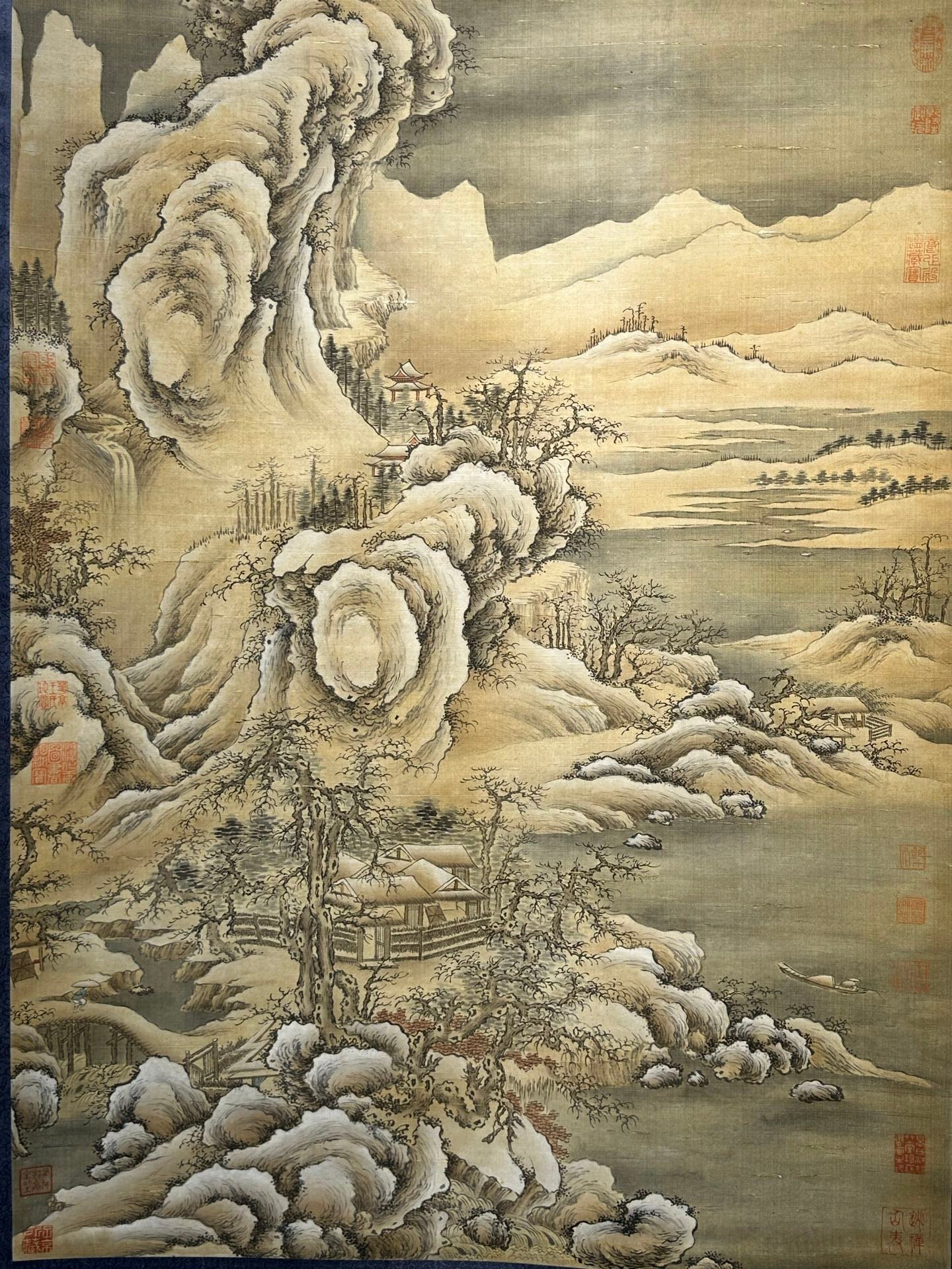 Chinese scroll painting Zhou Wenju