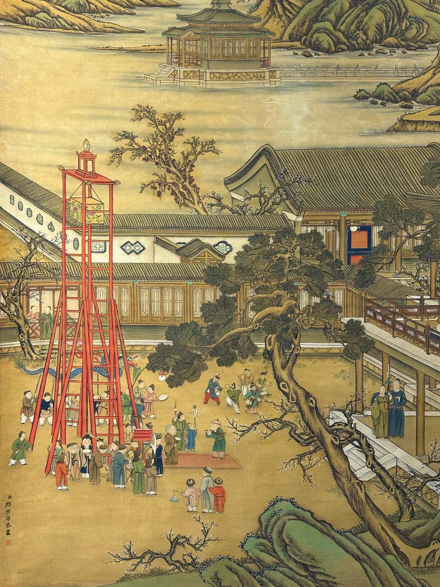 Chinese scroll painting Giuseppe