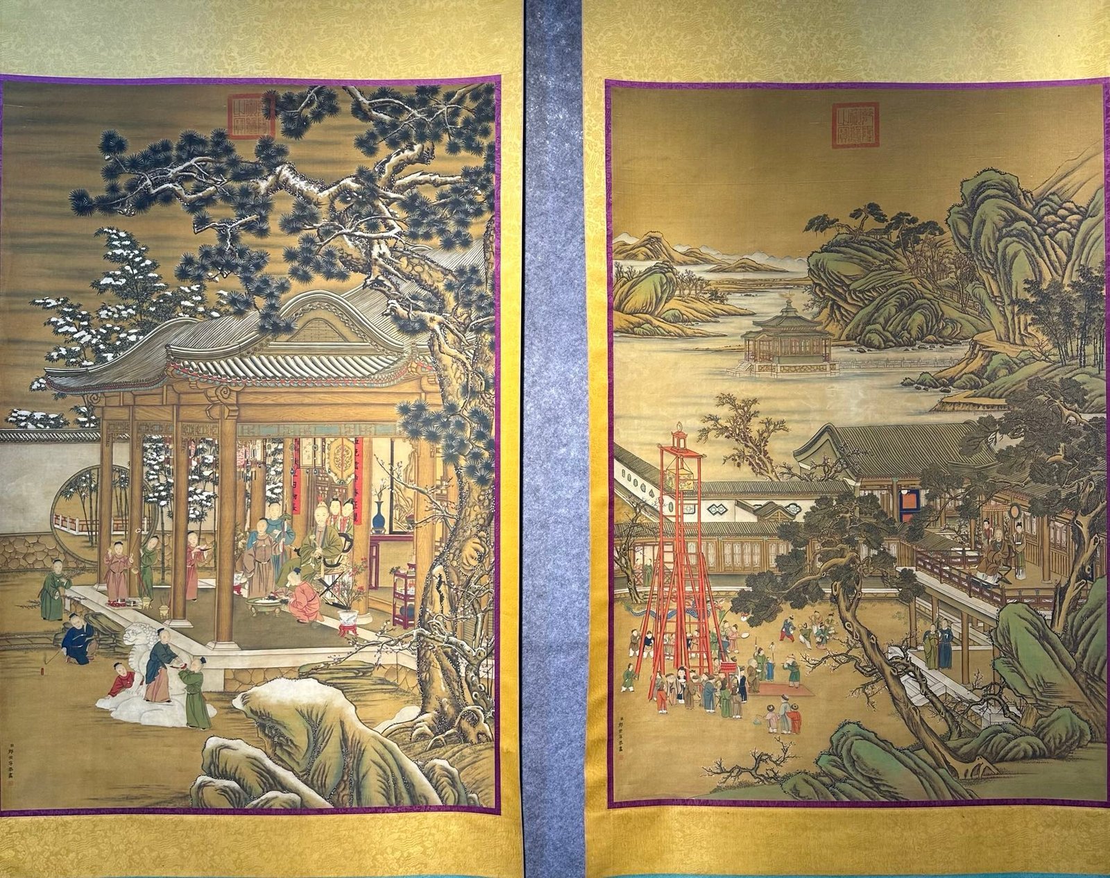 Chinese scroll painting Giuseppe