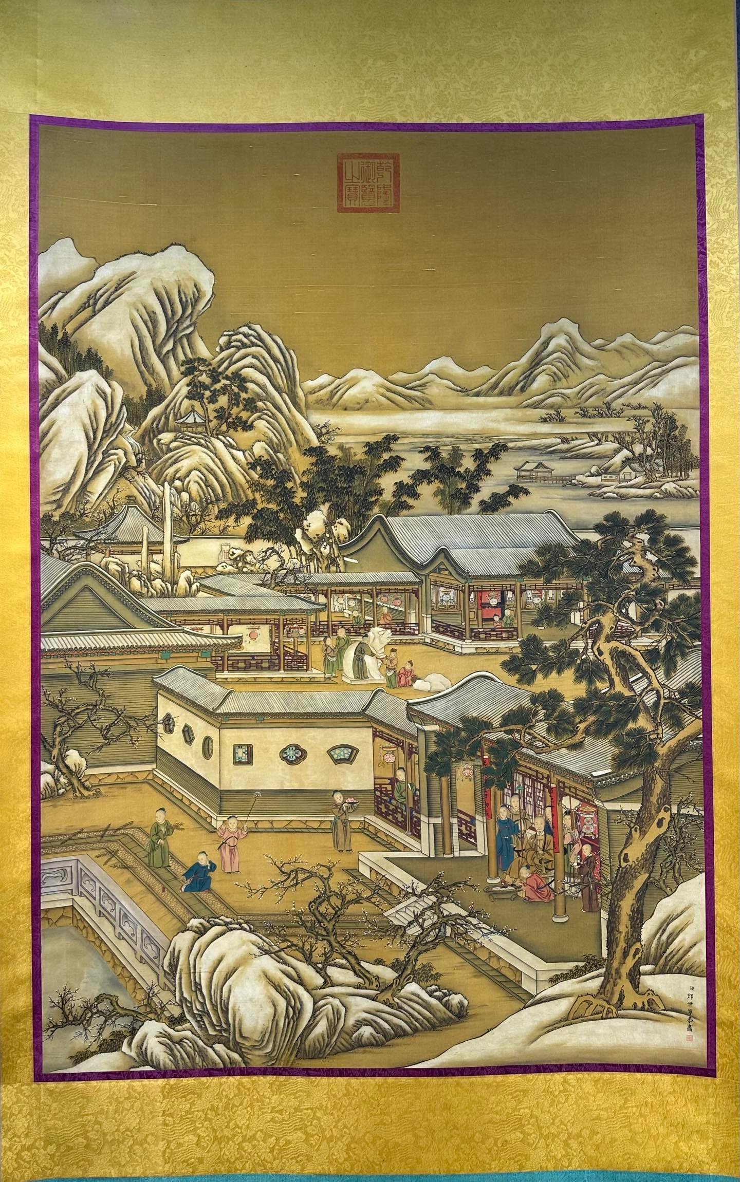 Chinese scroll painting Giuseppe
