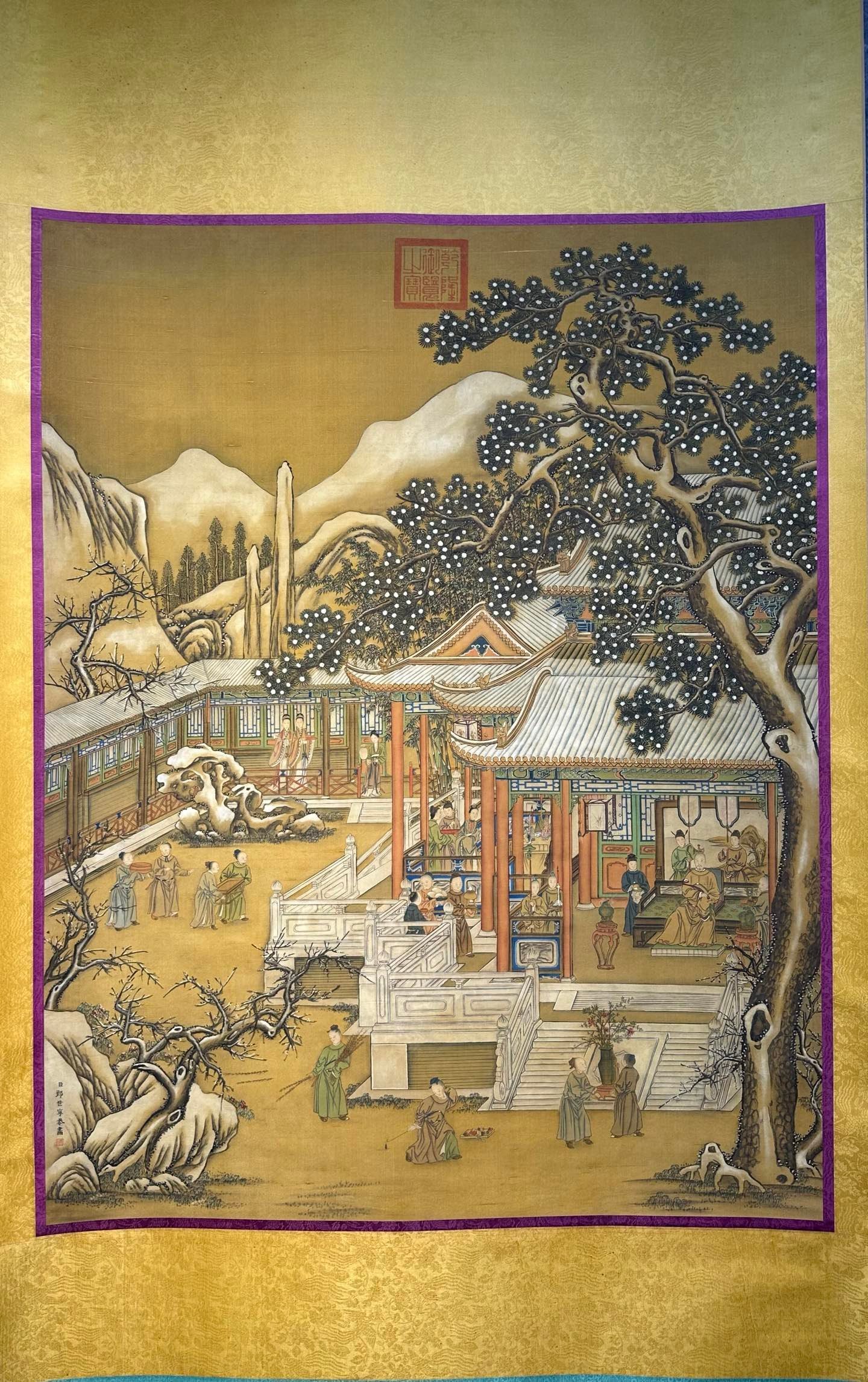 Chinese scroll painting Giuseppe