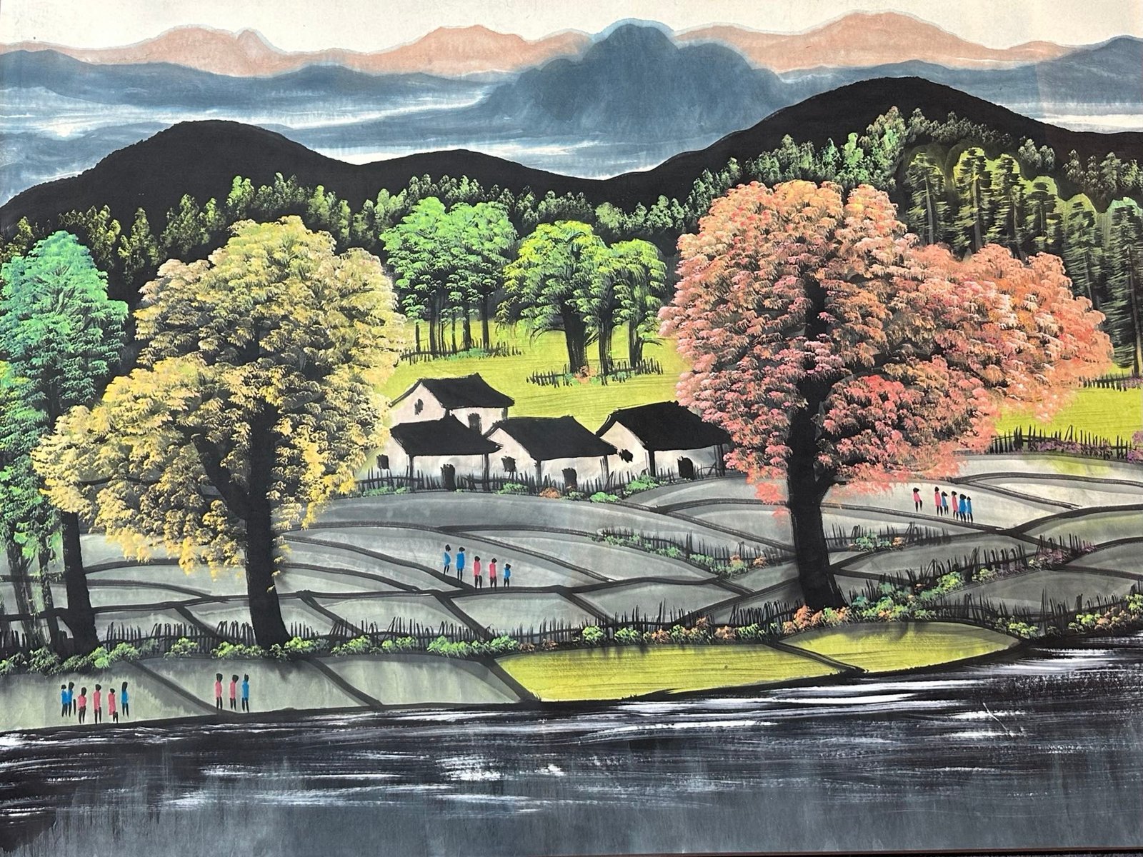Chinese scroll painting Lin Fengmian