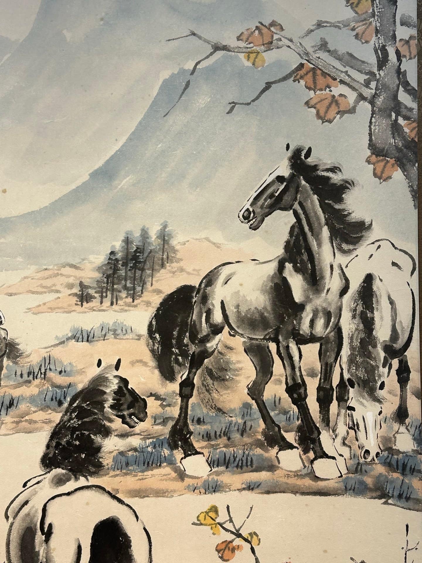 Chinese scroll painting Xu Beihong