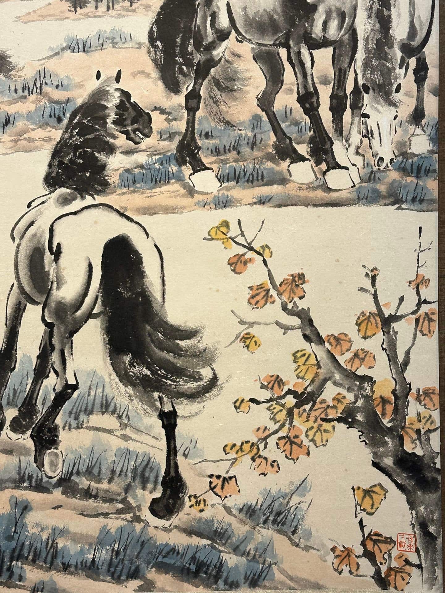 Chinese scroll painting Xu Beihong