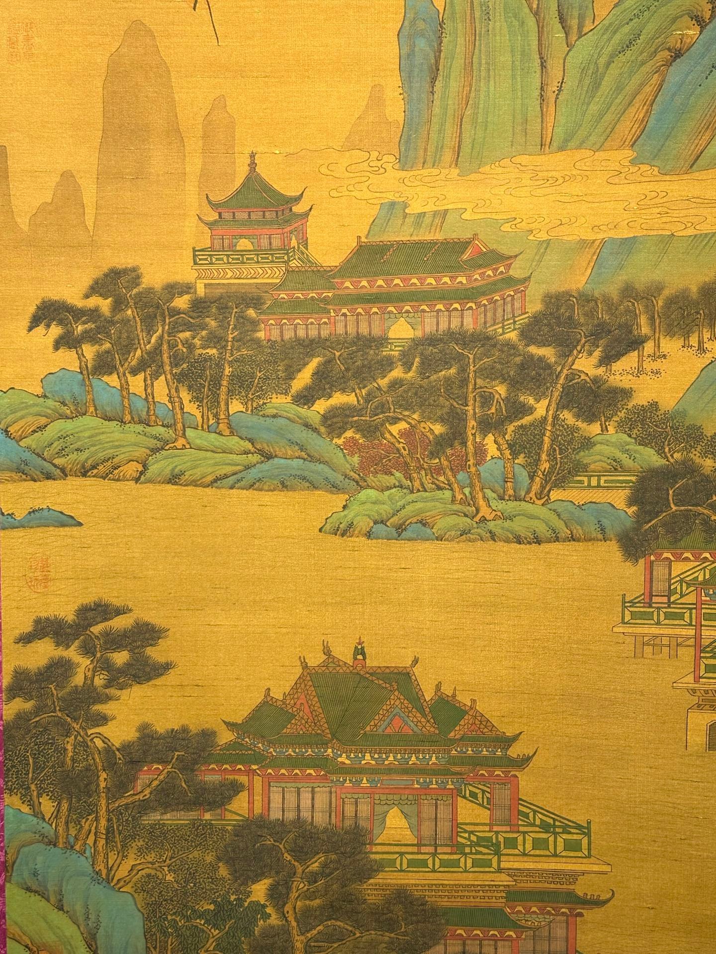 Chinese scroll painting QingShi Huang Ying Zheng
