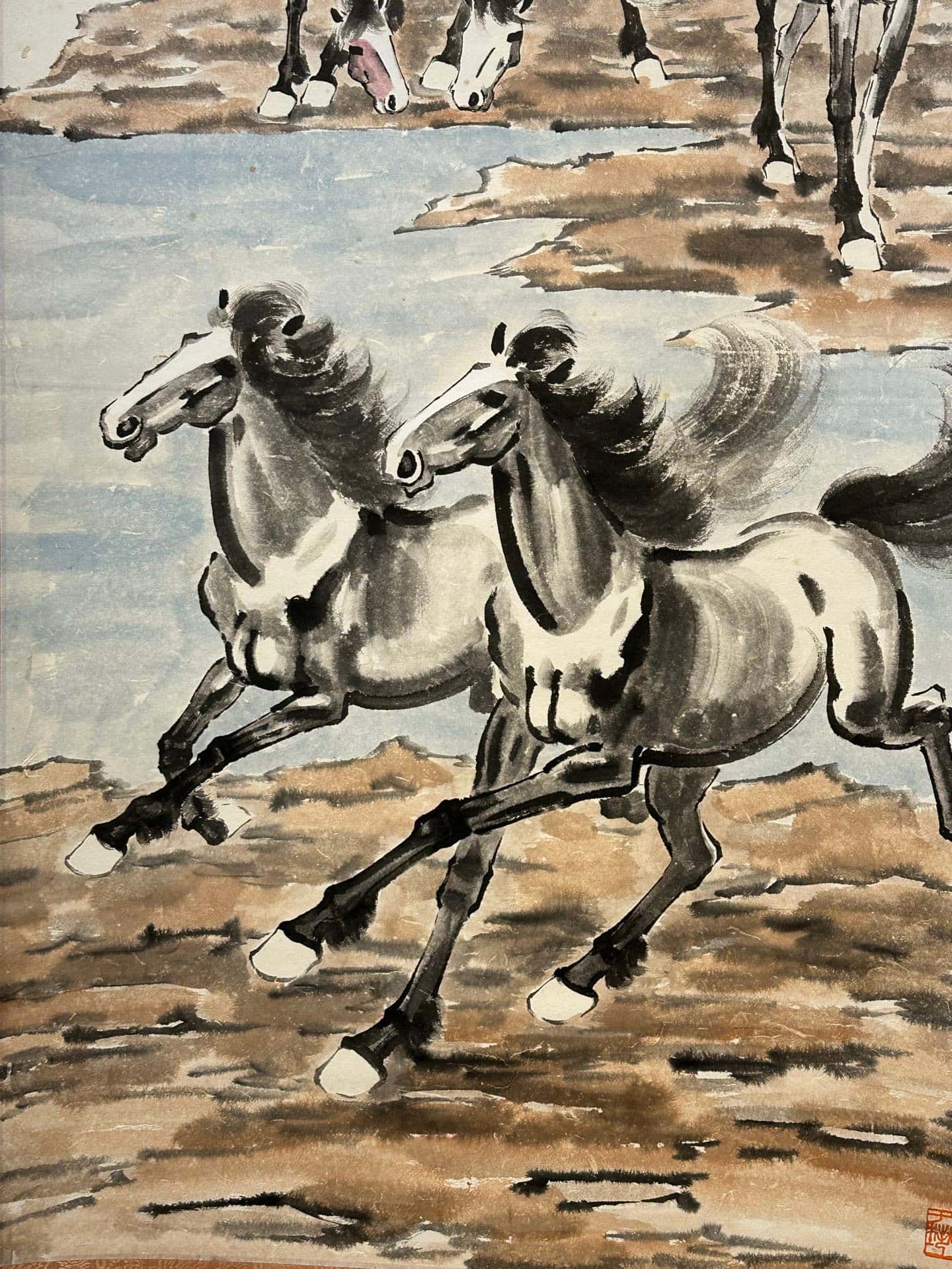 Chinese scroll painting Xu Beihong