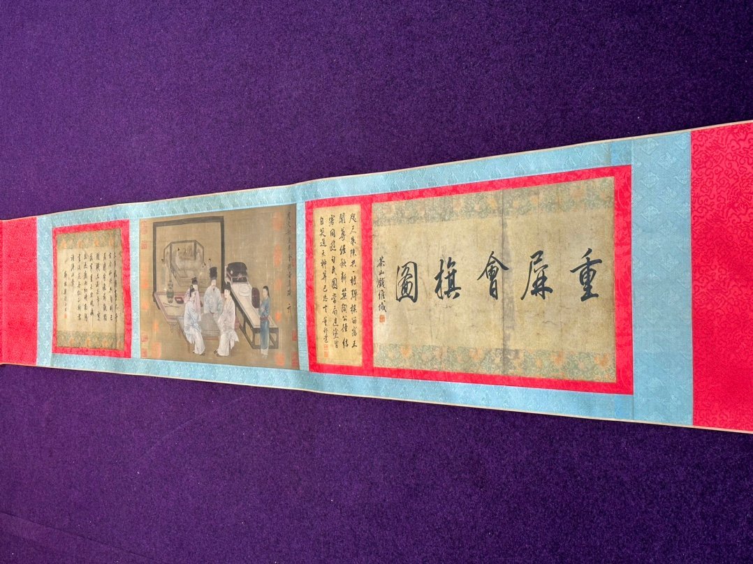 Chinese scroll painting Zhou Wenju