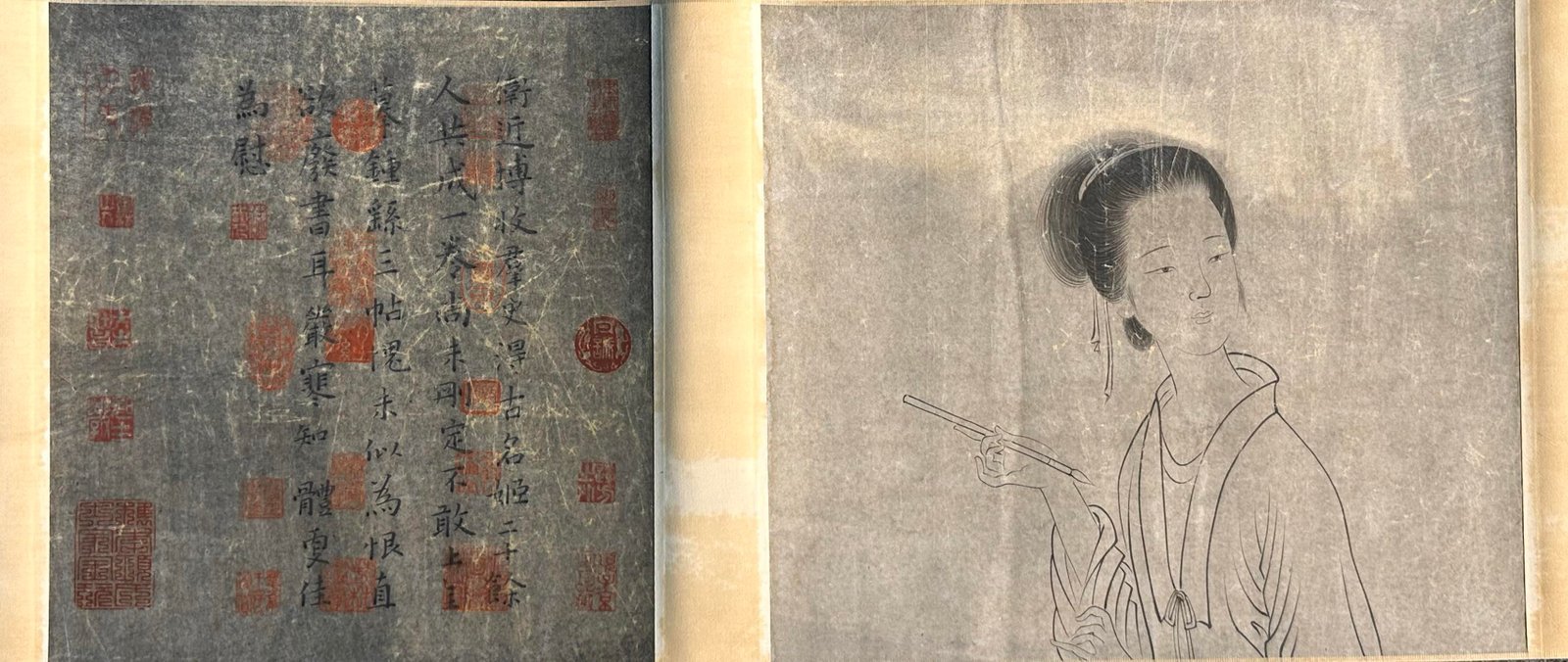 Chinese scroll painting Lady Wei