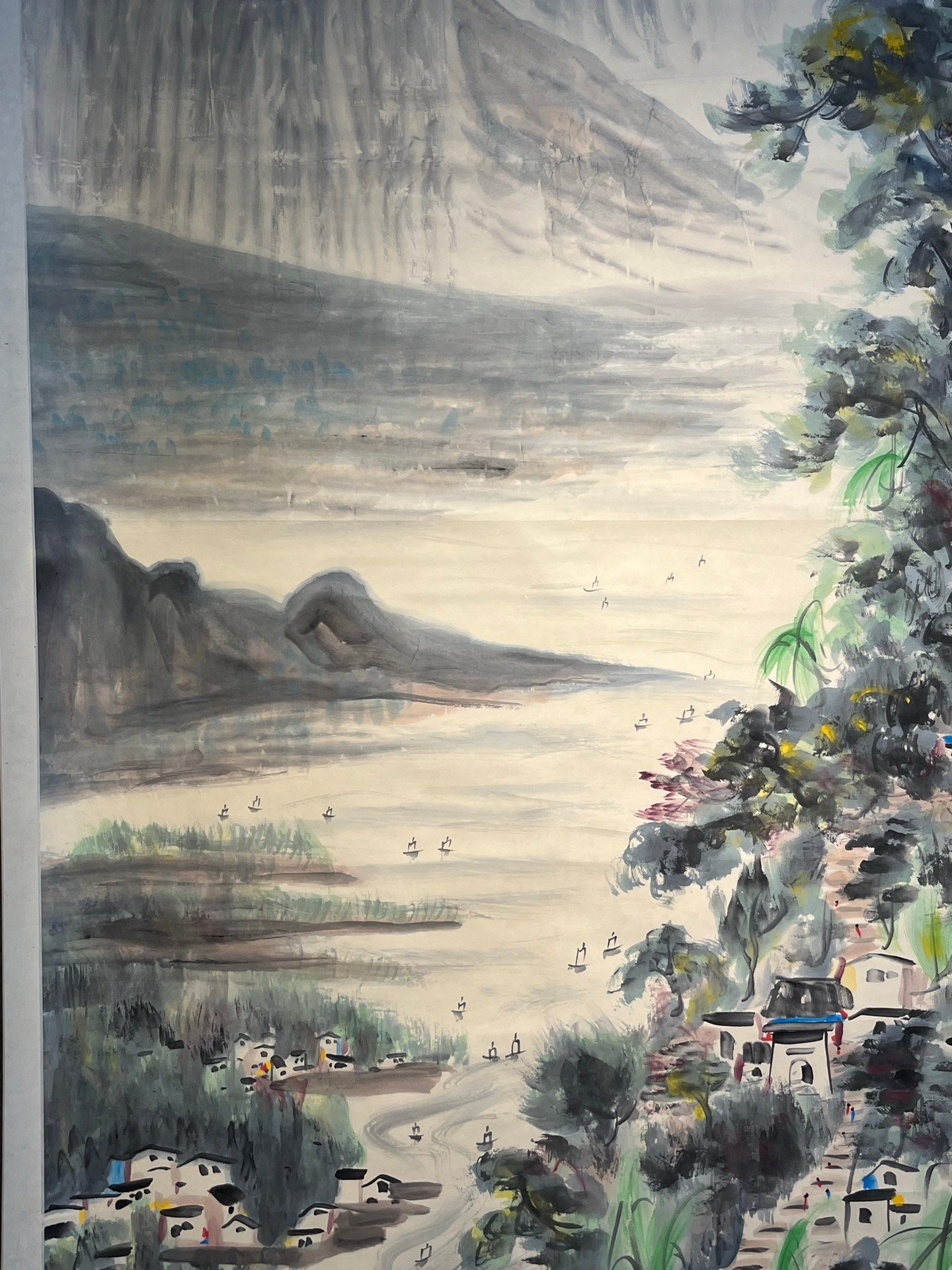 Chinese scroll painting Wu Guanzhong