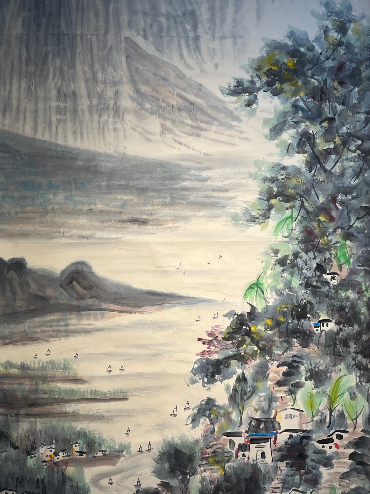 Chinese scroll painting Wu Guanzhong