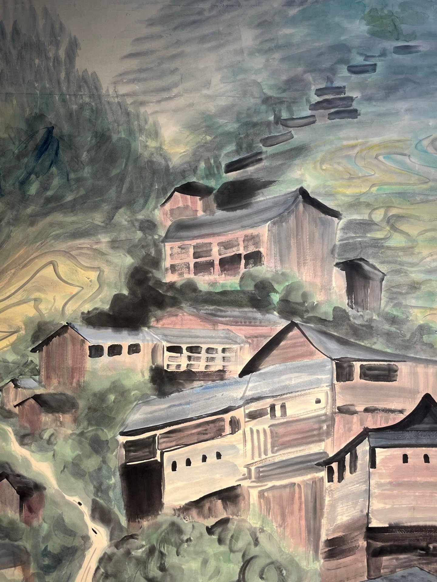 Chinese scroll painting Wu Guanzhong